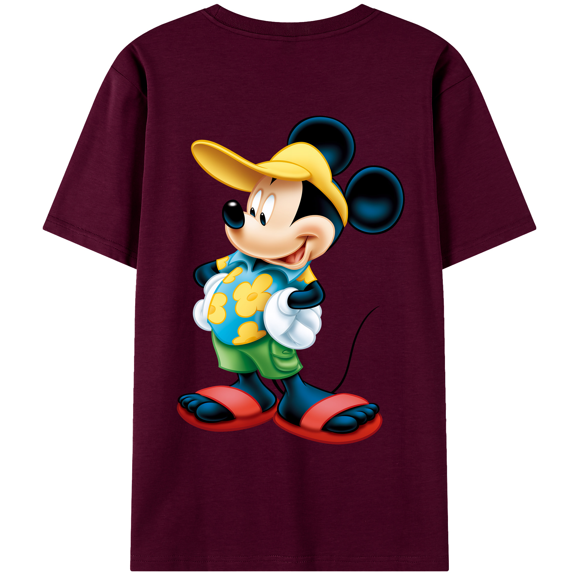 （画像用） ミッキーマウス Mickey Mouse レディース半袖Tシャツ(バックプリント)